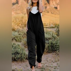 Double Take Strappy Back Relaxed Fit Jumpsuit